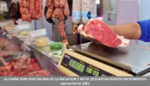 LA CARNE SUBE POR ENCIMA DE LA INFLACION Y NO SE DESCARTAN NUEVOS INCREMENTOS HACIA FIN DE AÑO