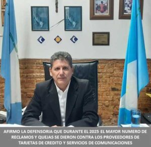 AFIRMO LA DEFENSORIA QUE DURANTE EL 2025 EL MAYOR NUMERO DE RECLAMOS Y QUEJAS SE DIERON CONTRA LOS PROVEEDORES DE TARJETAS DE CREDITO Y SERVICIOS DE COMUNICACIONES