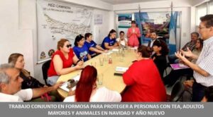 TRABAJO CONJUNTO EN FORMOSA PARA PROTEGER A PERSONAS CON TEA, ADULTOS MAYORES Y ANIMALES EN NAVIDAD Y AÑO NUEVO
