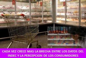 CADA VEZ CRECE MAS LA BRECHA ENTRE LOS DATOS DEL INDEC Y LA PERCEPCION DE LOS CONSUMIDORES