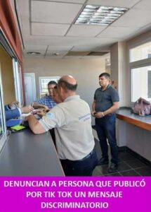 DENUNCIAN A PERSONA QUE PUBLICÓ POR TIK TOK UN MENSAJE DISCRIMINATORIO