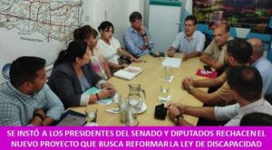 SE INSTÓ A LOS PRESIDENTES DEL SENADO Y DIPUTADOS RECHACEN EL NUEVO PROYECTO QUE BUSCA REFORMAR LA LEY DE DISCAPACIDAD